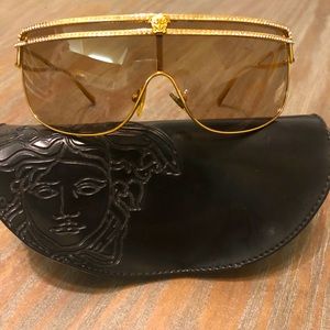 100% authentic Versace glasses gold w/ rhinestones
